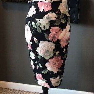 Floral Pencil Skirt